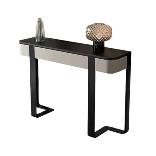 Flurtisch 47-Zoll-Konsolentisch for den Eingangsbereich, schmaler Flurtisch mit Tischplatte aus Kunstmarmor, moderner langer Sofatisch mit Metallrahmen, Eingangstisch for Wohnzimmer, Eingang, Flur Ein von GLigeT