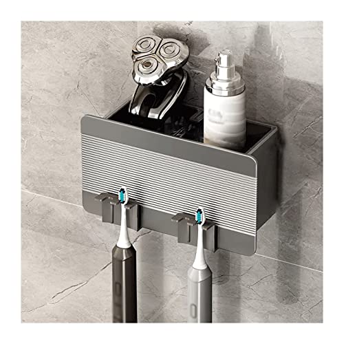 GLigeT Aufbewahrungsregal for Toilettenartikel aus Metall Einschichtiges, an der Wand montiertes Metall-Aufbewahrungsregal Perforationsfreies einfaches Badezimmer-Aufbewahrungsregal (Size : 2) von GLigeT