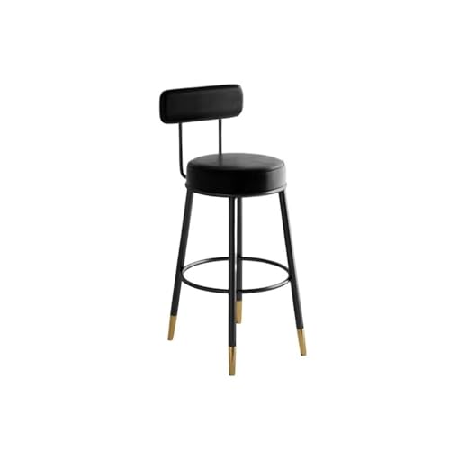 GLigeT Barhocker Barhocker Eisen Schwarz Hochstuhl Leder Haushalt Liegender Barhocker Barstuhl Gold Stuhlfüße Thekenhocker(Groß) von GLigeT