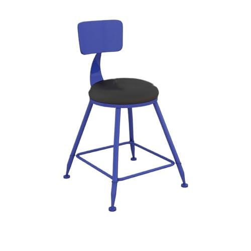 GLigeT Barhocker Bunte Eisen Runde Bar Tisch und Stühle Kleine Balkon Bar Milch Tee Shop Hohe Hocker Thekenhocker(Blue) von GLigeT