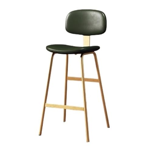 GLigeT Barhocker Dunkelgrüne Rückenlehne Hoher Hocker Eisen Restaurant Bar Hochstuhl Gold Stuhlbeine Thekenhocker GLigeT Barhocker Dunkelgrüne Rückenlehne Hoher Hocker Eisen Restaurant Bar Hochstuhl Gold Stuhlbeine Thekenhocker von GLigeT