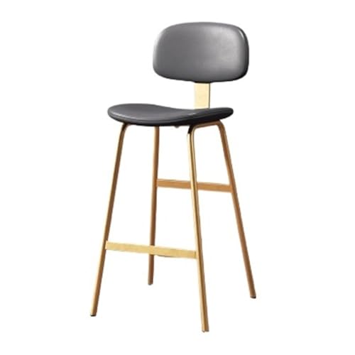 GLigeT Barhocker Graue Rückenlehne Hoher Hocker Eisen Restaurant Bar Hochstuhl Gold Stuhlbeine Thekenhocker GLigeT Barhocker Graue Rückenlehne Hoher Hocker Eisen Restaurant Bar Hochstuhl Gold Stuhlbeine Thekenhocker von GLigeT