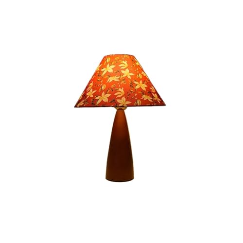 GLigeT Büro-Tischlampe, dekoriert mit Retro-Blumen, aus Holz, Schlafzimmer-Nachttisch, dreifarbiges Licht wechselnder Schlafsaal von GLigeT