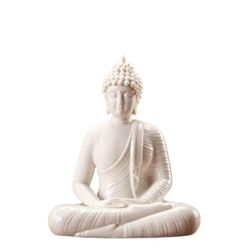 GLigeT Feng Shui Skulptur Reines Weiß Kleine Buddha Statue Ornament Keramik Desktop Wohnzimmer Büro Feng Shui Dekoration Ornamente Statue GLigeT Feng Shui Skulptur Reines Weiß Kleine Buddha Statue Ornament Keramik Desktop Wohnzimmer Büro Feng Shui Dekoration Ornamente Statue von GLigeT