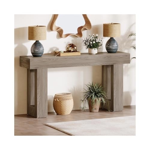 GLigeT Flurtisch 63 Zoll Langer Konsolentisch, schmaler Eingangstisch im Landhausstil for den Eingangsbereich Eingangstisch(Grigio) von GLigeT