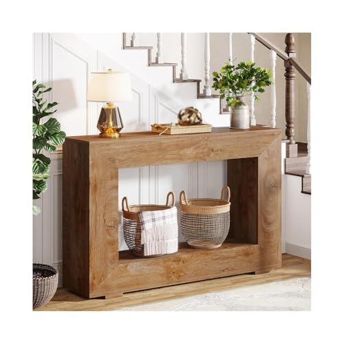 GLigeT Flurtisch Konsolentisch, Eingangskonsolentisch mit Stauraum, Flur-Akzenttisch for Wohnzimmer Eingangstisch(Light Brown) von GLigeT