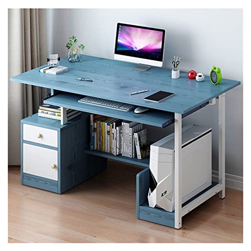 GLigeT Home-Office-Schreibtisch, Heimbüro, PC-Schreibtisch mit Tastaturablage und CPU-Halterung, multifunktionaler Schreibtisch, Laptop-Arbeitsplatz mit Schubladen und Regalen, Schreibtisch (Farbe: C) von GLigeT
