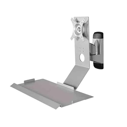 GLigeT Monitorarm Swivel Head Silver Monitor Stand with Plain Keyboard Tray Non-Foldable Single Screen Stand Monitor Halterung GLigeT Monitorarm Swivel Head Silver Monitor Stand with Plain Keyboard Tray Non-Foldable Single Screen Stand Monitor Halterung von GLigeT