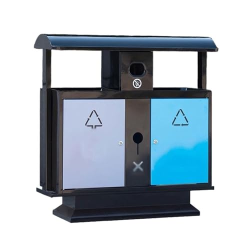 GLigeT Outdoor-Mülltonnen Kann Doppelbox-Mülleimer im Freien befestigt Werden Scenic Spot Metall-Mülleimer Mülleimer küche GLigeT Outdoor-Mülltonnen Kann Doppelbox-Mülleimer im Freien befestigt Werden Scenic Spot Metall-Mülleimer Mülleimer küche von GLigeT