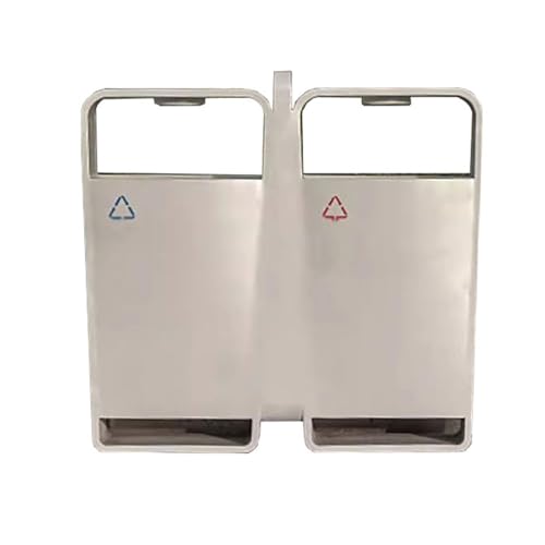GLigeT Outdoor-Mülltonnen Moderner kommerzieller Doppelbox-Mülleimer aus Metall for den öffentlichen Außenbereich Mülleimer küche von GLigeT