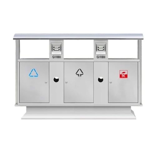 GLigeT Outdoor-Mülltonnen Mülleimer aus Edelstahl mit DREI Behältern for den öffentlichen Außenbereich mit malerischem Blick Mülleimer küche GLigeT Outdoor-Mülltonnen Mülleimer aus Edelstahl mit DREI Behältern for den öffentlichen Außenbereich mit malerischem Blick Mülleimer küche von GLigeT