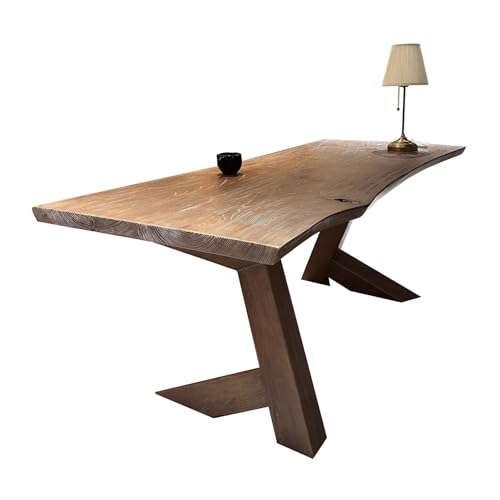 GLigeT Rustikaler Schreibtisch aus Eschenholz, 198,1 cm, stabiler rechteckiger Esstisch aus Holz, Konferenzstudium GLigeT Rustikaler Schreibtisch aus Eschenholz, 198,1 cm, stabiler rechteckiger Esstisch aus Holz, Konferenzstudium von GLigeT