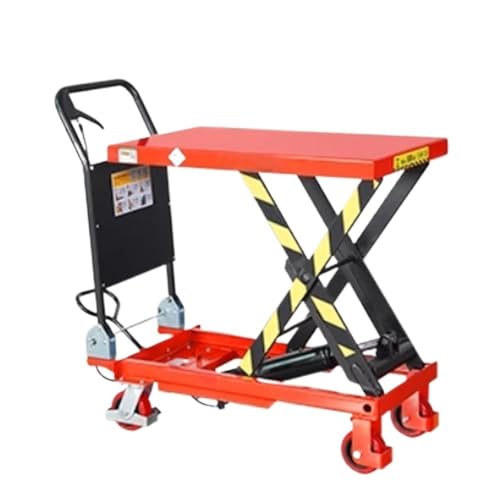 GLigeT Scherenwagen-Hubtisch Mobiler Pritschenwagen mit kleinem Hublift Hydraulischer Hebeplattformwagen Hubwagen(Klein) von GLigeT