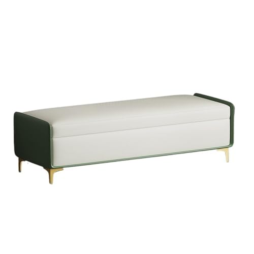GLigeT Schlafzimmerbank, Bett-Endhocker, Schlafzimmer-Schuhwechselhocker, Eingangsbank, Bekleidungsgeschäft, Garderobe, Sofa, Aufbewahrung, Hocker, Ende des Betts, Hocker (Grün, klein) von GLigeT