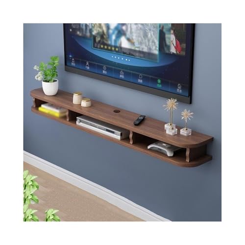 GLigeT TV Schrank Hängend Multimedia-Aufbewahrungsregal, schwebender TV-Ständer for das Wohnzimmer, schwebende Regale, Aufbewahrungsschrank TV Lowboard Hängend(Bruin) von GLigeT