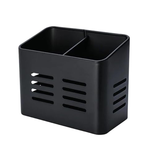 GLigeT Utensilienhalter Edelstahl Besteck Abtropffläche Stäbchen Ablauf Lagerung Korb Geschirr Organizer Regale Küche Werkzeuge Besteckhalter(Schwarz) von GLigeT