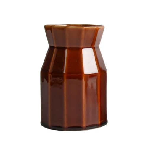 GLigeT Utensilienhalter Küchenutensilienhalter aus Keramik for die Arbeitsplatte, Utensilienhalter for den Topf zur Aufbewahrung auf der Theke Besteckhalter(Bruin,Groß) von GLigeT