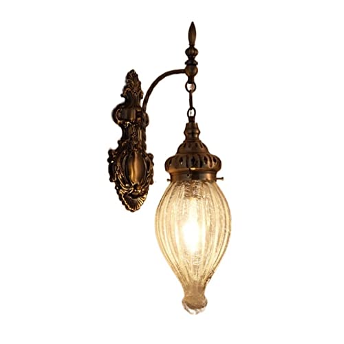GLigeT Wandlampe Personalisierte ethnische Retro-Stil Nachttischlampe Eisen Wanddekoration Wandleuchte Innenbeleuchtung Wandleuchte Innen von GLigeT
