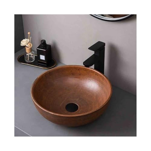GLigeT Waschbecken Keramik Waschbecken Rund Balkon Haushalt Innen mit Zubehör Fürs Badezimmer GLigeT Waschbecken Keramik Waschbecken Rund Balkon Haushalt Innen mit Zubehör Fürs Badezimmer von GLigeT