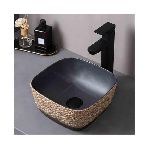 GLigeT Waschbecken für Badezimmer, klein, quadratisch, für Badezimmer, mit Zubehör, Aufsatzwaschbecken GLigeT Waschbecken für Badezimmer, klein, quadratisch, für Badezimmer, mit Zubehör, Aufsatzwaschbecken von GLigeT