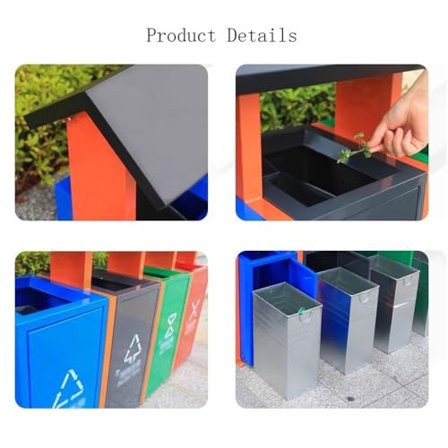 Outdoor-Mülltonnen Klassifizierter Mülleimer aus verzinktem Stahl for den Außenbereich, Parkstraße Mülleimer küche von GLigeT