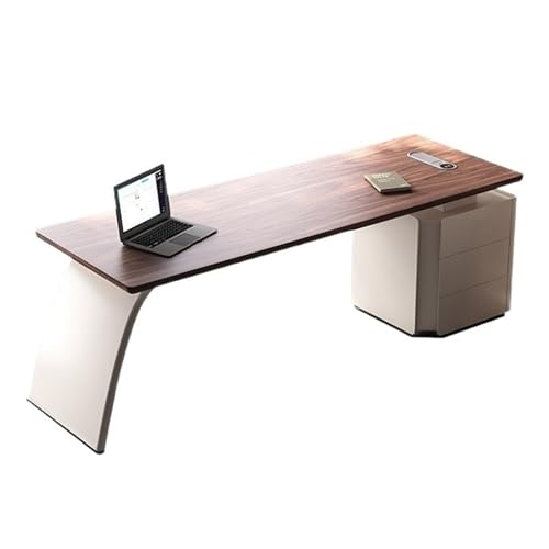 Schreibtisch Großer Büroschreibtisch mit Stauraum, Schreibtisch aus Holz, Geschäftsmöbel Ladesteckdosen Officetisch(S) von GLigeT