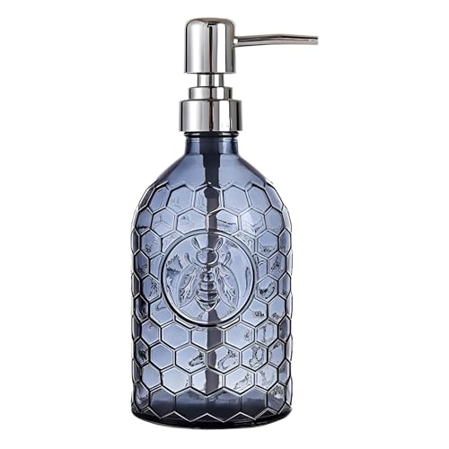 Seifenspender Glas Push Lotion Flasche 500ml Home/Hotel/Bad Seife Halter Blau Transparent Zylindrischen Seifenspender Bad Seifenspender Glas Push Lotion Flasche 500ml Home/Hotel/Bad Seife Halter Blau Transparent Zylindrischen Seifenspender Bad von GLigeT
