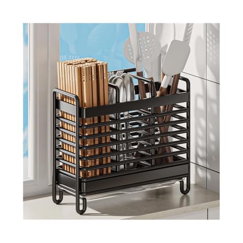 Utensilienhalter Küchenutensilienhalter, Wandmontierter Besteckhalter, Utensilientopfhalter for die Küchentheke, Aufbewahrung for Löffel und Gabeln Besteckhalter von GLigeT