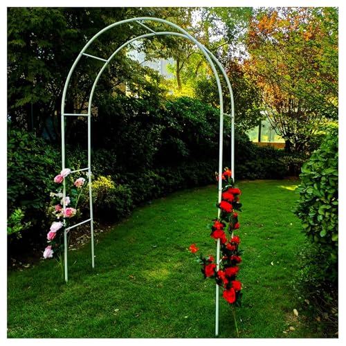 Rosenbogen Gartenbogen, Schwer Rosenbogen Verzinkt Gartenbogen, Aus Metall Stabil Rosenbögen,Rosenbogen Torbogen, Stabil Metall Torbogen für Verschiedene Kletterpflanzen(W 1.4 x H 2.4m) von GLikur