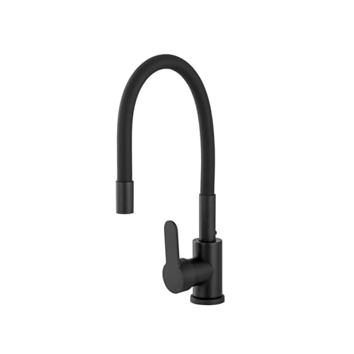 GranMaster FLESSILA BLACK Wasserhahn Küche Schwarz Küchenarmatur mit 360°Schwenkbar, Keramikkopf Spültischarmatur, Im Lieferumfang enthalten: Batterie, Einbausatz, Anschlussschlauch GranMaster FLESSILA BLACK Wasserhahn Küche Schwarz Küchenarmatur mit 360°Schwenkbar, Keramikkopf Spültischarmatur, Im Lieferumfang enthalten: Batterie, Einbausatz, Anschlussschlauch von GM GranMaster