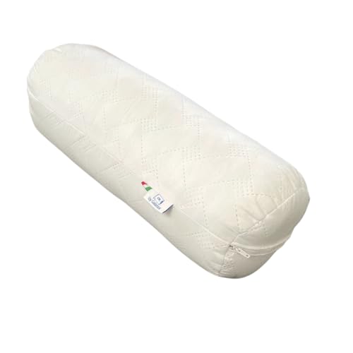 GM Nackenrolle für Nacken, Rücken und Beine, 40 x 15 cm, hergestellt in Italien, mit Bezug aus wasserabweisendem und schmutzabweisendem Stoff, Weiß GM Nackenrolle für Nacken, Rücken und Beine, 40 x 15 cm, hergestellt in Italien, mit Bezug aus wasserabweisendem und schmutzabweisendem Stoff, Weiß von GM