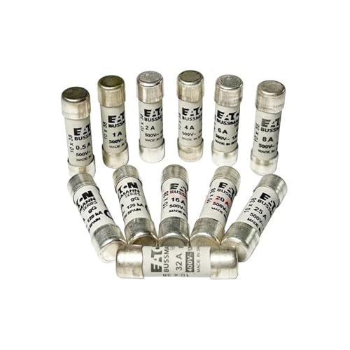 GMAWEQPV 10 STÜCKE Sicherung C10G0.5 C10G1 C10G2 C10G4 C10G6 C10G8 C10G10 C10G12 C10G16 C10G20 C10G25 C10G32 0.5A-32A 10 * 38mm(C10G1 1A) von GMAWEQPV