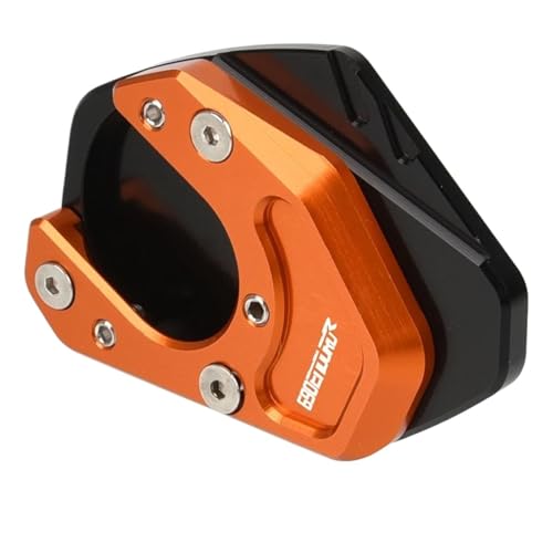 GMBAIH Eskalieren Für 690 Enduro R 690ENDURO R 2009-2015 2014 2013 2012 Fuß Seitenständerverlängerung CNC Ständer Vergrößern Platte Pad(Orange) von GMBAIH