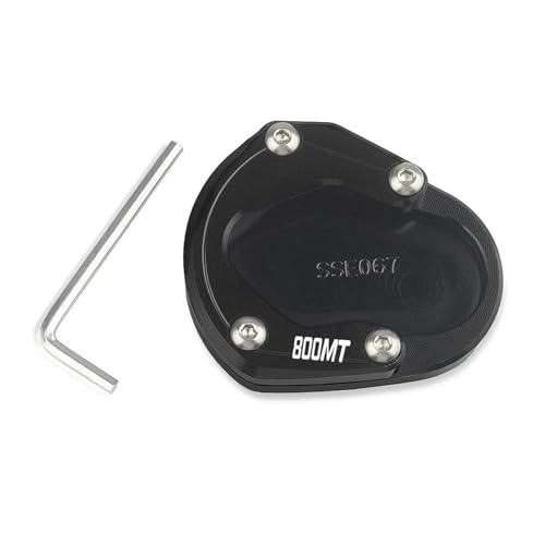GMBAIH Eskalieren Für CFMOTO 800 MT 800MT N39 ° 2021 2022 2023 Kickstand Fußpolster Unterstützung Seitenständer Vergrößern CNC Aluminium(Black a) von GMBAIH