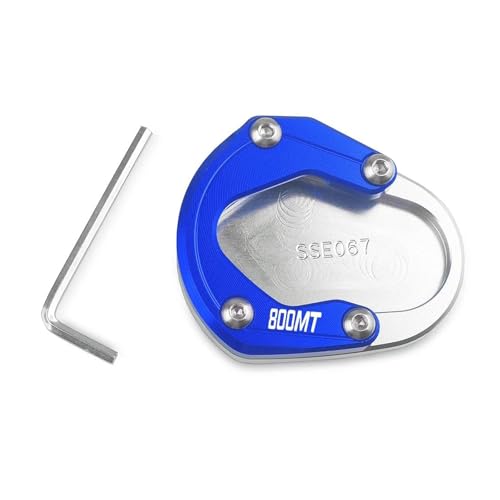 GMBAIH Eskalieren Für CFMOTO 800 MT 800MT N39 ° 2021 2022 2023 Kickstand Fußpolster Unterstützung Seitenständer Vergrößern CNC Aluminium(Blue b) von GMBAIH