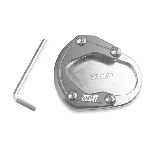 GMBAIH Eskalieren Für CFMOTO 800 MT 800MT N39 ° 2021 2022 2023 Kickstand Fußpolster Unterstützung Seitenständer Vergrößern CNC Aluminium(Gray b) von GMBAIH