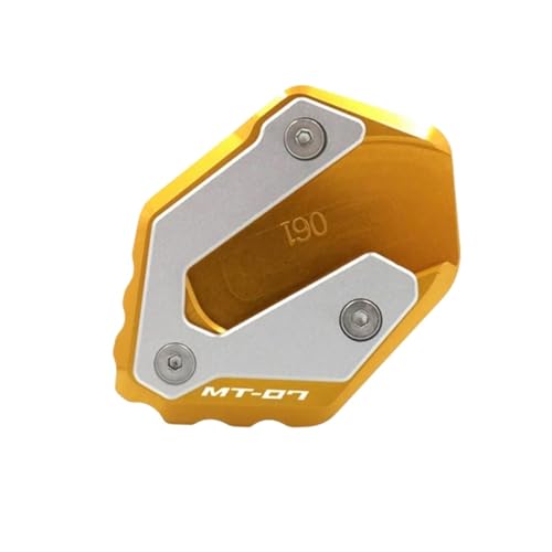 GMBAIH Eskalieren Für MT-07 MT07 FZ-07 Tracer 700GT 700 GT XSR700 XSR 700 Fuß Seitenständer Verlängerungspolster Stützplatte Vergrößern(Gold) von GMBAIH