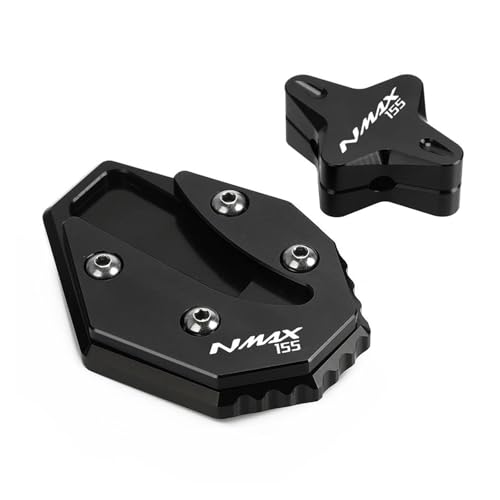GMBAIH Eskalieren Für NMAX155 NMAX125 2020 2021 2022 2023 Seite Stehen Verlängerung Pad Und Unterstützung Ständer Hilfs(Black c) von GMBAIH