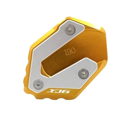 GMBAIH Eskalieren Für XJ6 XJ6F XJ6N Diversion 2009-2015 Kickstand Fuß Seitenständer Verlängerungspolster Stützplatte Vergrößern Ständer(Gold) von GMBAIH
