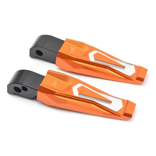 GMBAIH Eskalieren Klappbare Fußrastenanlage Fußpedale Für MT-01 MT-07 MT-09 TMAX500 TMAX530 YZF-R3 YZF-R25 R300 R250 R1 R6(Orange MT2) von GMBAIH