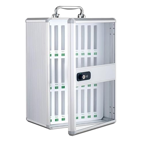 Cell Phones Storage Cabinet with Combination Lock, Aluminum Alloy Cell Phone Locker, Portable Phone Holder Box, Wall Mounted Cell Phone Storage Box for Classrooms Factories(27x20x28cm/11x8x11in) von GMBAYUE