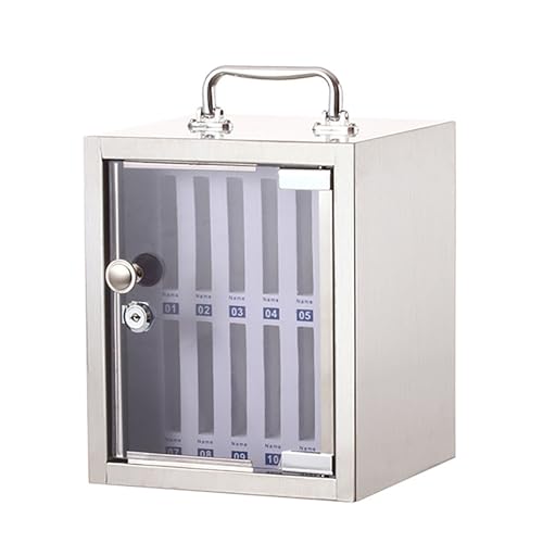 GMBAYUE Handy-Aufbewahrungsschrank, Handy Transparent Türschloss Box, Handy-Aufbewahrung mit Griff for Klassenzimmer, Büro, Krankenhaus, Fitnessstudio(21.5x19x25cm) von GMBAYUE