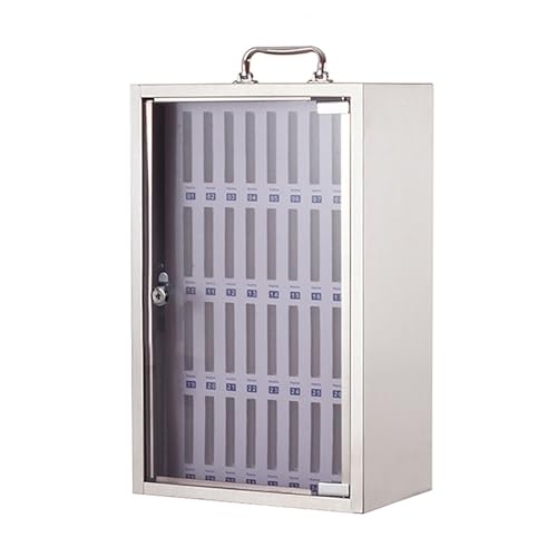 GMBAYUE Handy-Aufbewahrungsschrank, Handy Transparent Türschloss Box, Handy-Aufbewahrung mit Griff for Klassenzimmer, Büro, Krankenhaus, Fitnessstudio(31x19x49cm) von GMBAYUE