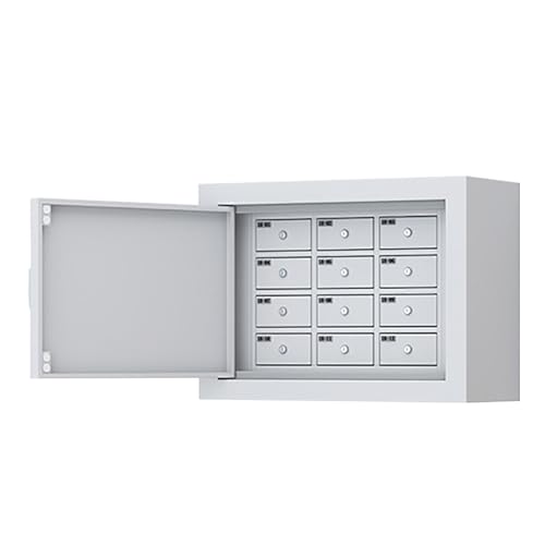 GMBAYUE Handy Tresor, Handygarage, Handy-Spind zur Wandmontage, Handy-Schließfach mit Ladegerät und Schlüsselschloss für Büro, Schule, Fabrik(54x24x40cm/21x9x16in) von GMBAYUE