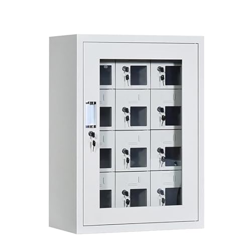 GMBAYUE Handytresor, Handy-Stahlschließfach, Doppelte Sicherheitstür mit Schlüsselschloss, Handy-Aufbewahrungsschrank für Klassenzimmer, Bürofabrik(52x30x72cm/20x12x31in) von GMBAYUE