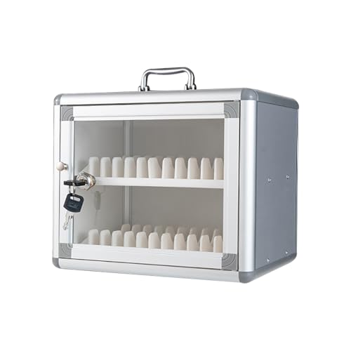 GMBAYUE Tragbarer Handy-Schließfach, 12/24/36/48/60/72-Slot-Handy-Aufbewahrungsschrank, Abschließbare Telefon-Sicherheitsbox for Büro, Klassenzimmer, Fitnessstudio(26.5x20x22cm/10x8x9in) von GMBAYUE