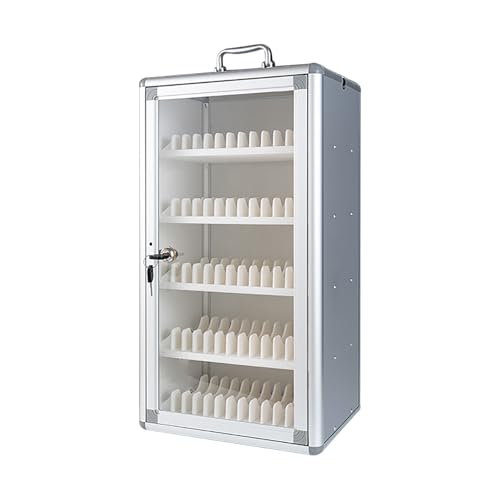 GMBAYUE Tragbarer Handy-Schließfach, 12/24/36/48/60/72-Slot-Handy-Aufbewahrungsschrank, Abschließbare Telefon-Sicherheitsbox for Büro, Klassenzimmer, Fitnessstudio(26.5x20x55cm/10x8x22in) von GMBAYUE