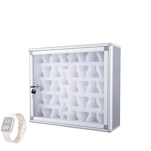 GMBAYUE Uhren-Schließfach, 20/40/60 Steckplätze, Handy-Gefängnisaufbewahrung, Mobiles Uhren-Gefängnis, Uhrendisplay Aus Aluminiumlegierung for Büro, Schule(38x13.5x45cm/15x5x18in) von GMBAYUE