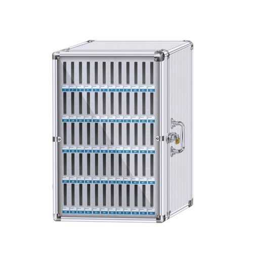 Handy Safe Metall, Handy Transparent Türschloss Box, Aluminiumlegierung, Handy Aufbewahrungsbox, Handy Schließfach mit Griff for Schulklassenzimmer, Büroprüfung(40x19x57cm/16x7x22in) von GMBAYUE