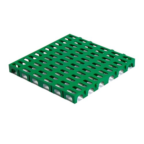 Leichte Kunststoffpalette, Verschachtelbare Aufbewahrungsgitter-Pads, Atmungsaktive Gitter-Lüftungs-Palette für Restaurantküchen, Geschäfte, Supermärkte, Keller, Lagerhallen(Green,50x50cm/20x20in) von GMBAYUE
